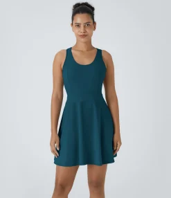 Mini Dresses|Active Dresses<HALARA Backless Racerback Flare Mini Golf Active Dress