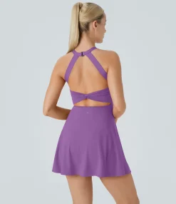 Mini Dresses|Active Dresses<HALARA Backless Twisted Active Dress