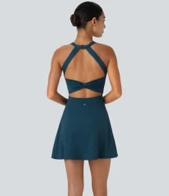 Mini Dresses|Active Dresses<HALARA Backless Twisted Active Dress