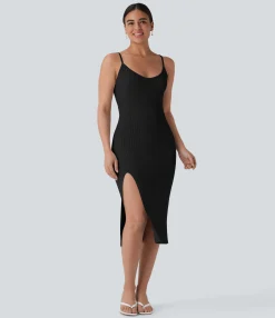 Bodycon Dresses|Sweaters<HALARA Bodycon Midi Slip Sweater Dress