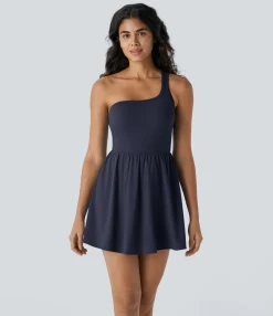 Dresses|Flowy Dresses<HALARA Breezeful™ Asymmetric Strap 2-in-1 Pocket Quick Dry Mini Dance Active Dress