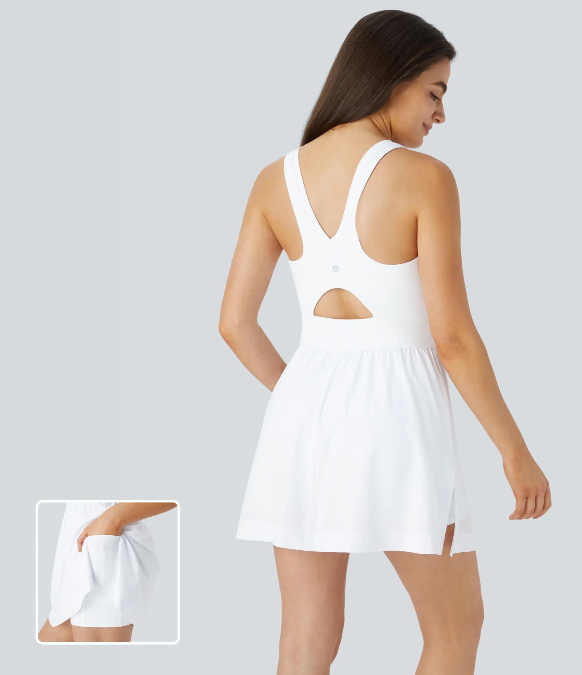 Dresses|Flowy Dresses<HALARA Breezeful™ Cut Out 2-in-1 Pocket Mini Quick Dry Pilates Active Dress