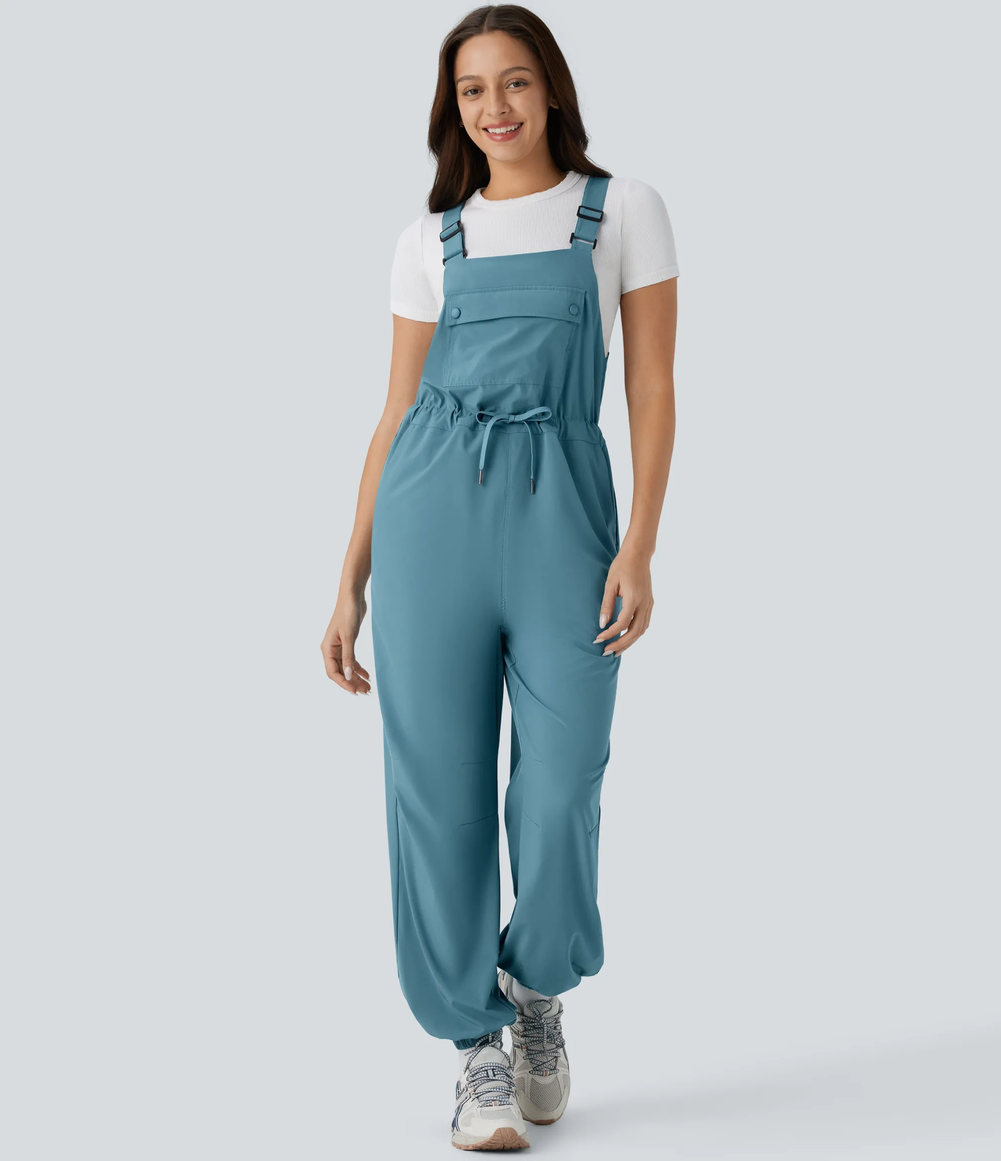 Jumpsuits<HALARA Breezeful™ Drawstring Pockets Quick Dry Hiking Jogger Cargo Overalls