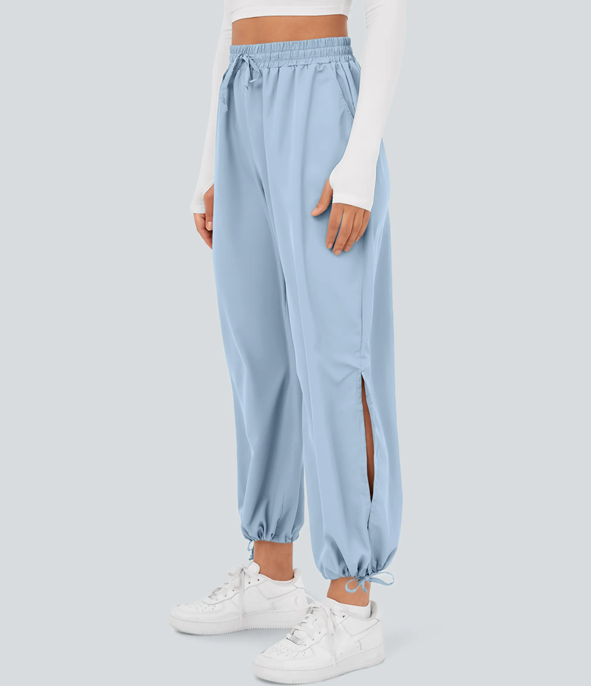 Joggers|Joggers<HALARA Breezeful™ High Waisted Drawstring Pocket Hem Quick Dry Casual Joggers