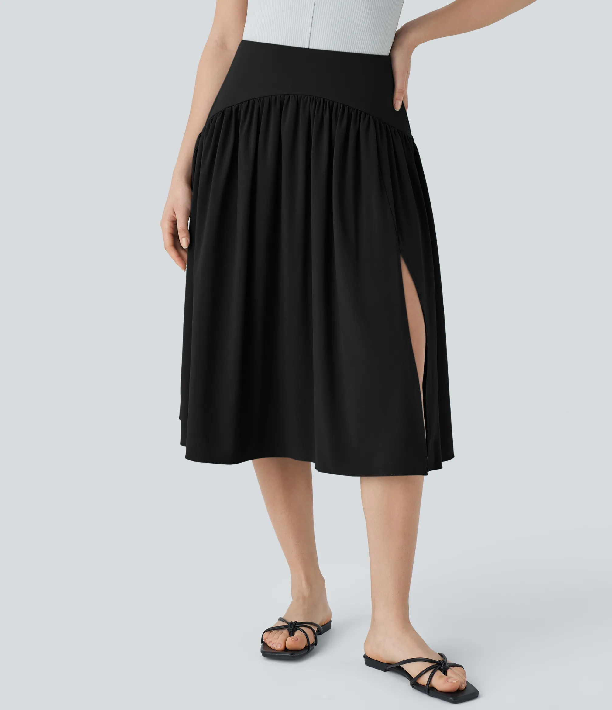 Maxi & Midi Skirts|Flowy Skirts<HALARA Breezeful™ High Waisted Flowy Quick Dry Midi Skirt