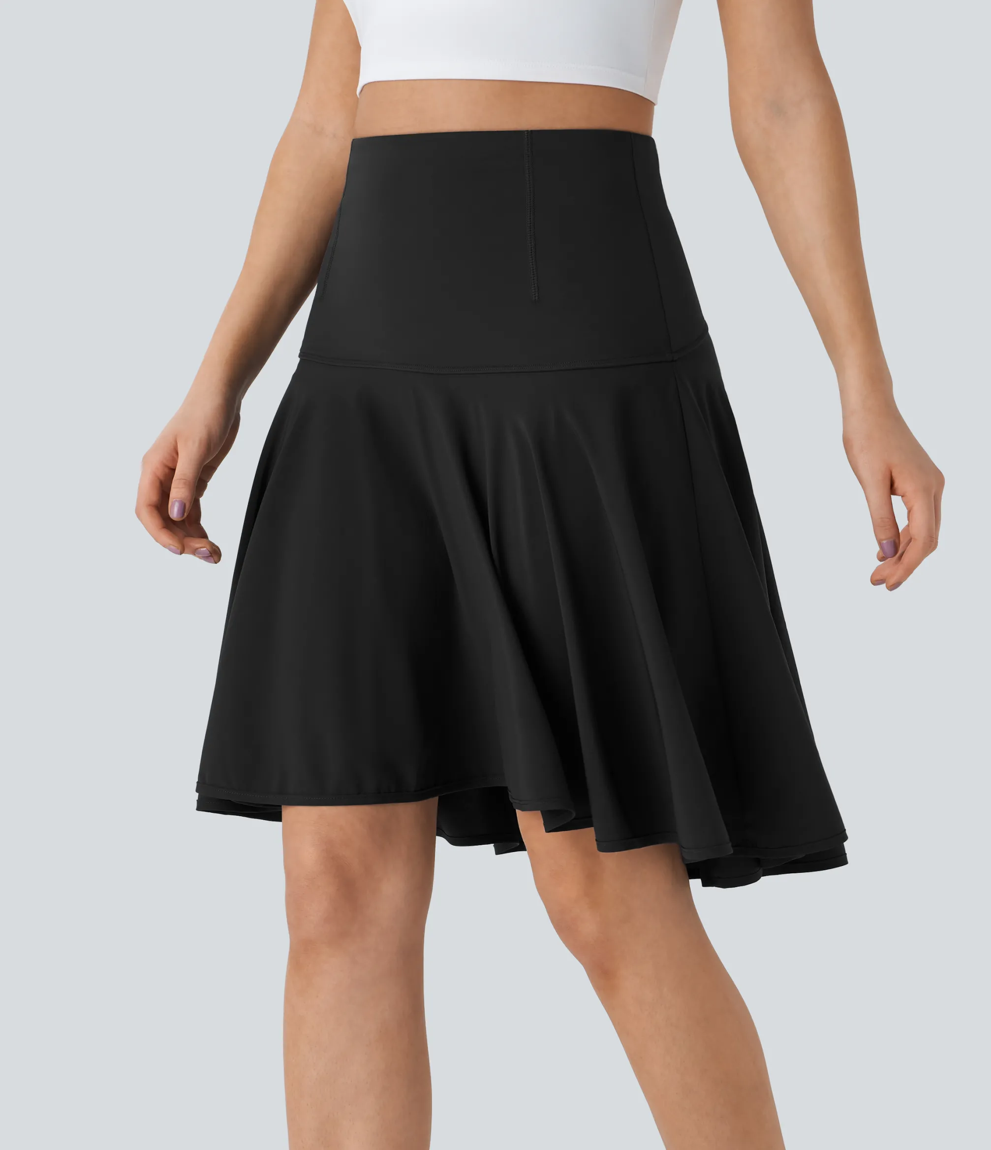 Maxi & Midi Skirts|Flowy Skirts<HALARA Breezeful™ High Waisted 2-in-1 High Low Flare Quick Dry Dance Skirt