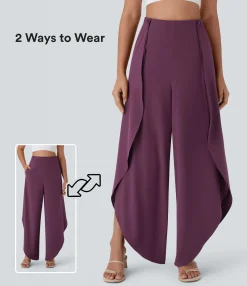 Pants|Flowy Pants<HALARA Breezeful™ High Waisted Pocket Wrap Flowy Quick Dry Pants