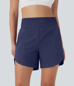 Active Shorts|Shorts<HALARA Breezeful™ High Waisted Pockets 2-in-1 Curved Hem Quick Dry Running Shorts 5.5''-Longer Length