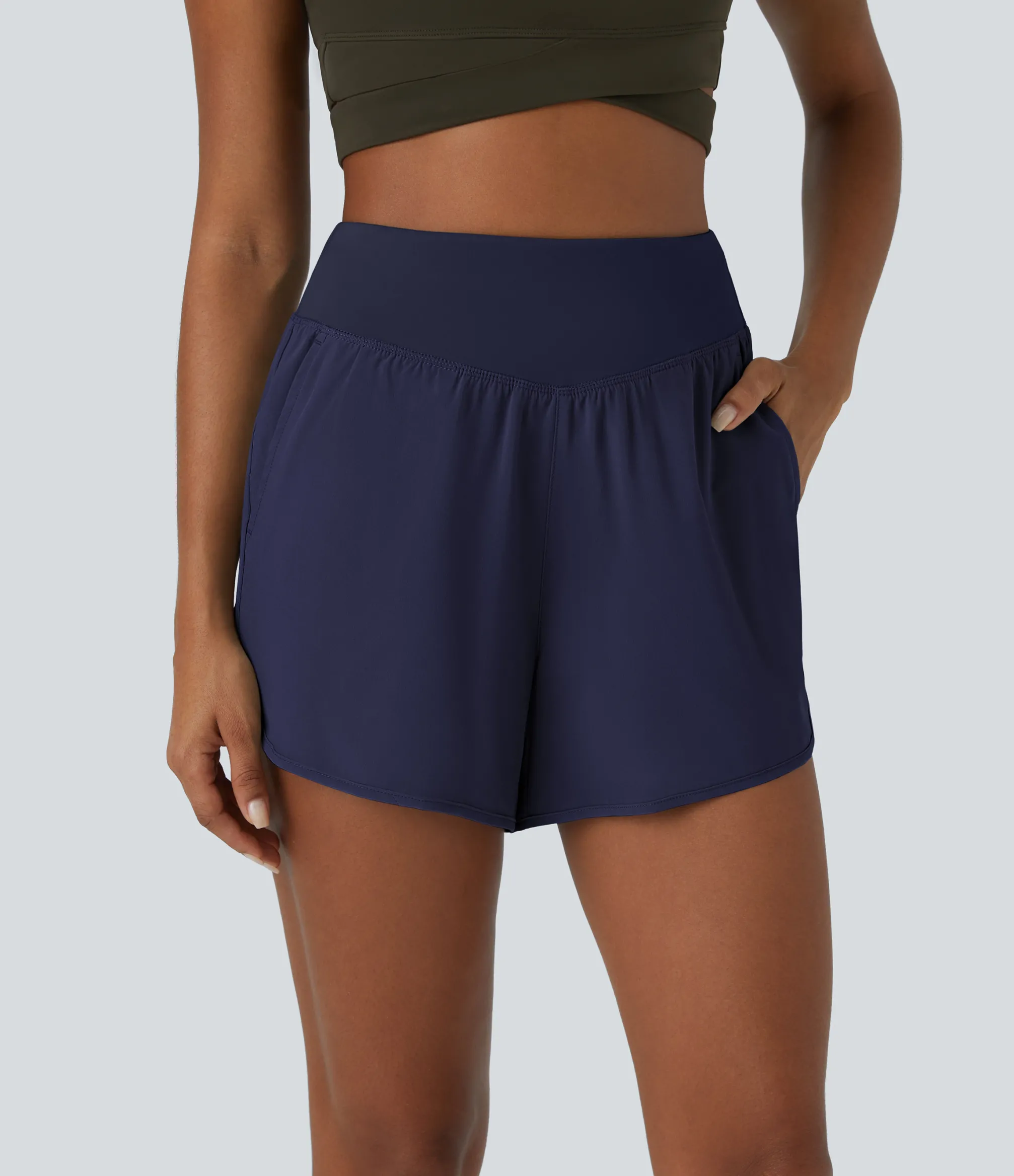 Active Shorts|Shorts<HALARA Breezeful™ High Waisted Pocket Quick Dry Casual Shorts 4"