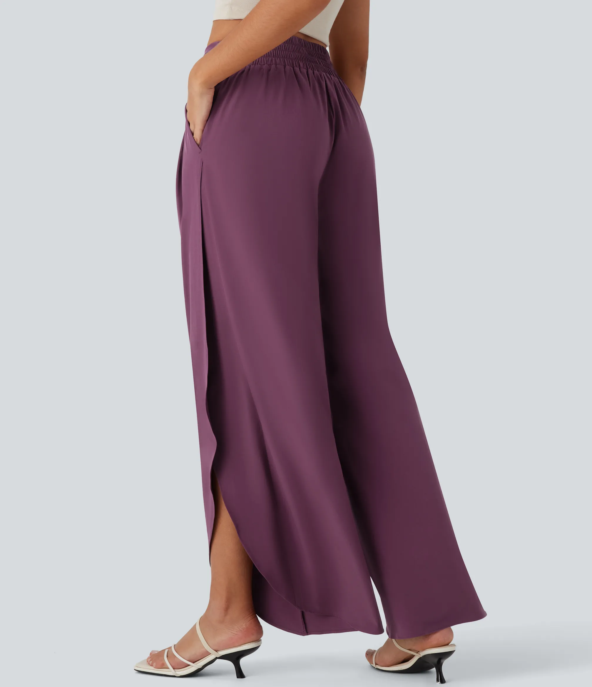 Flowy Pants|High-Waisted Pants<HALARA Breezeful™ High Waisted Ruched Pocket Flowy Quick Dry Pants