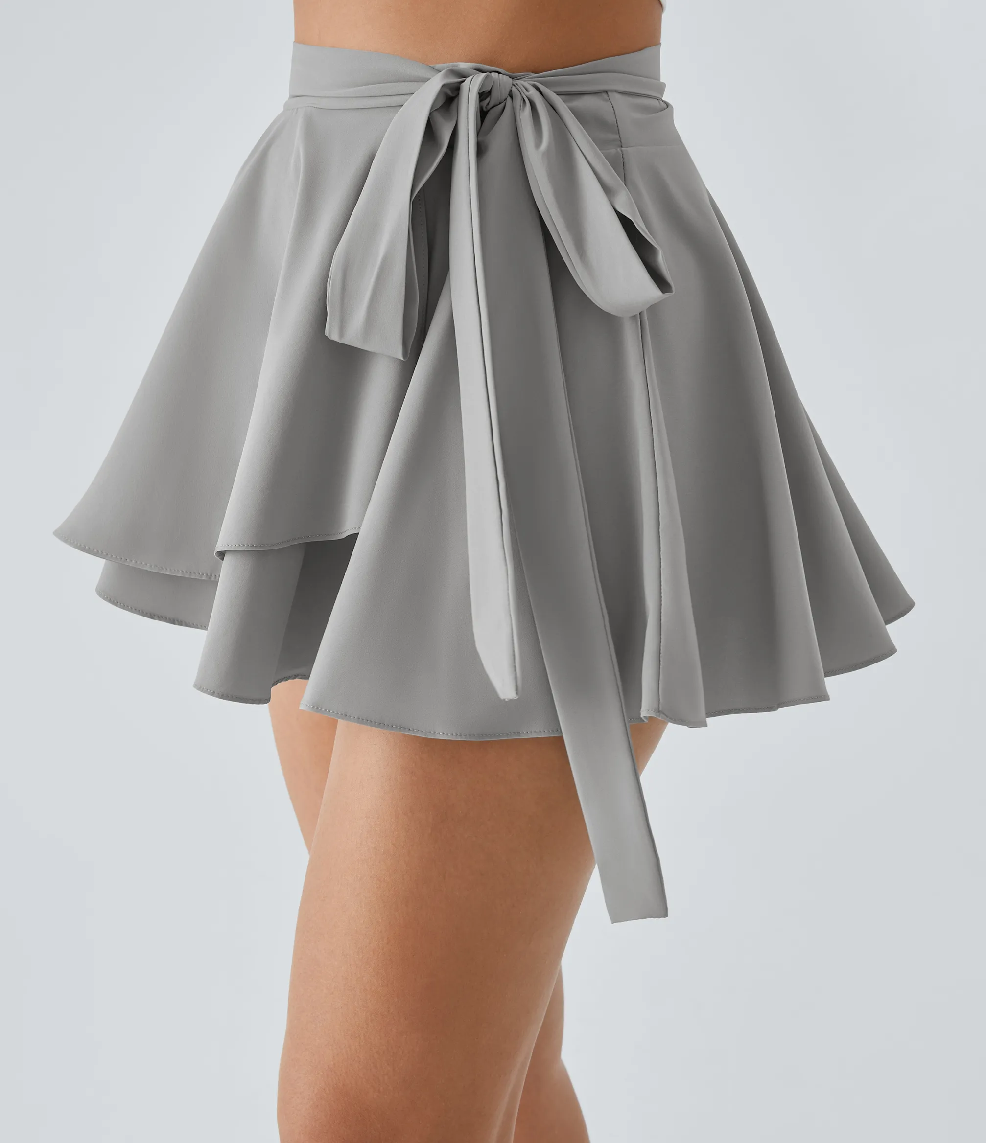 Mini Skirts|Flowy Skirts<HALARA Breezeful™ High Waisted Tie Side 2-in-1 Pocket Flowy Micro Mini Flare Quick Dry Casual Skirt
