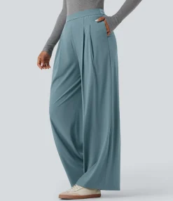 Flowy Pants|High-Waisted Pants<HALARA Breezeful™ High Waisted Wide Leg Quick Dry Work Pants with Pockets
