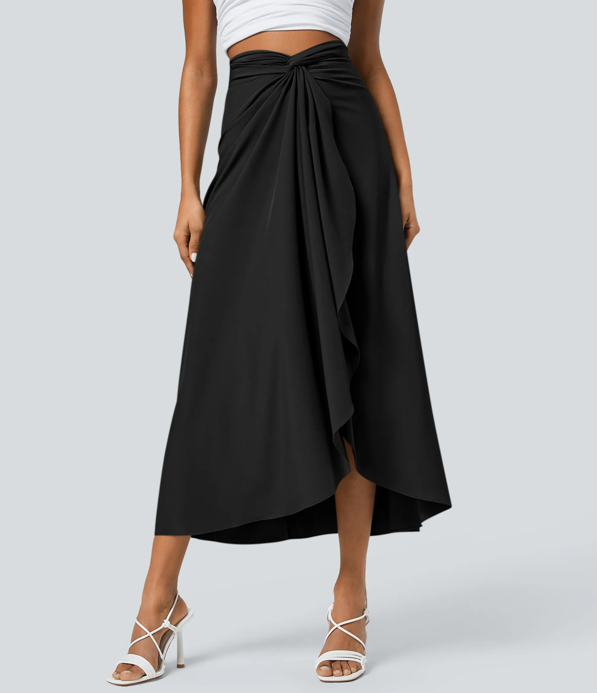 Maxi & Midi Skirts|Flowy Skirts<HALARA Breezeful™ High Waisted Wrapped Tie Back Quick Dry Skirt