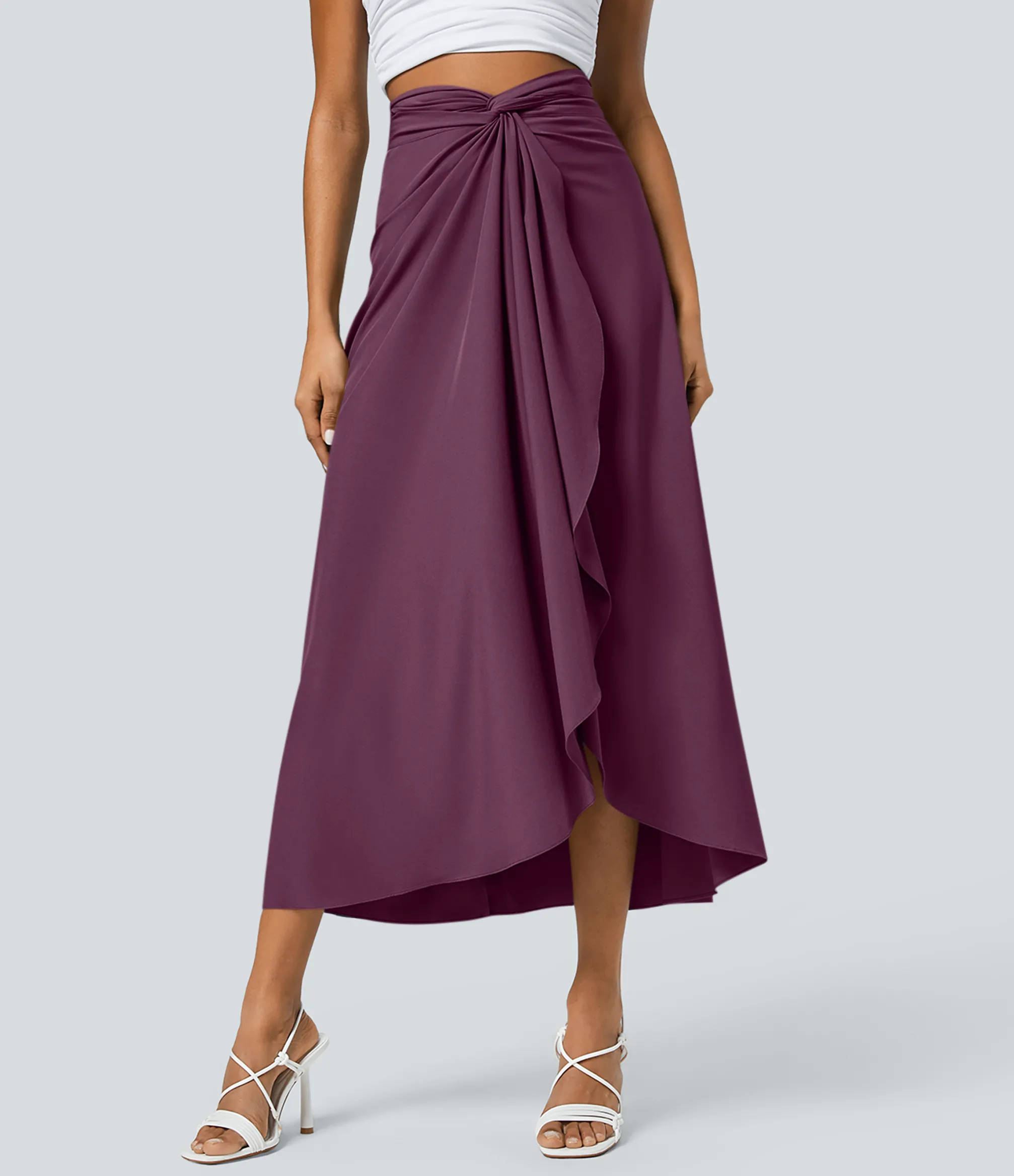 Maxi & Midi Skirts|Flowy Skirts<HALARA Breezeful™ High Waisted Wrapped Tie Back Quick Dry Skirt