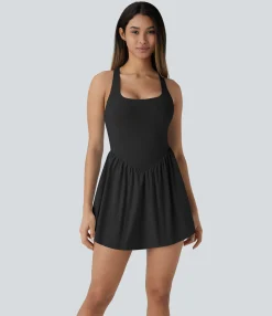 Flowy Dresses|Mini Dresses<HALARA Breezeful™ 2-in-1 Pocket Mini Quick Dry Flowy Pickleball Active Dress-Easy Peezy plus Leak Protection Edition