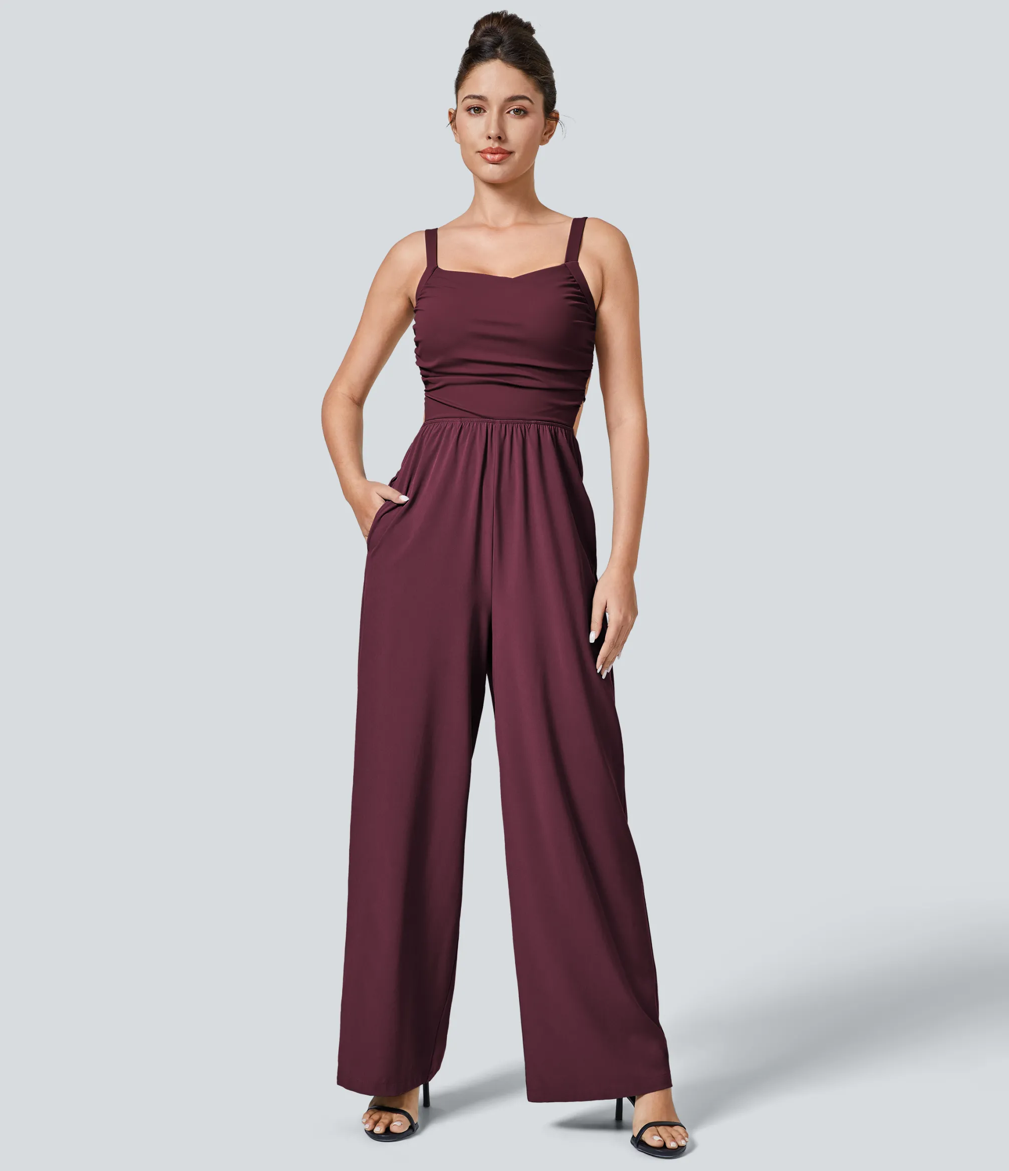 Jumpsuits<HALARA Breezeful™ Lace Up Pocket Quick Dry Casual Jumpsuit