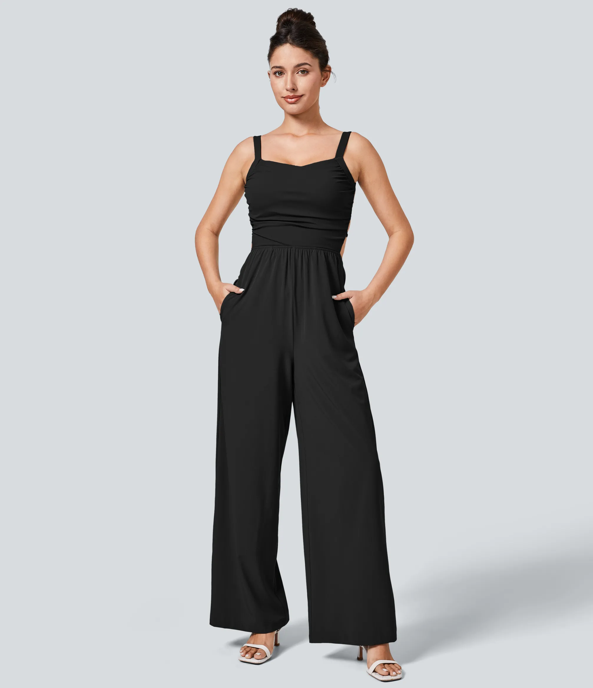 Jumpsuits<HALARA Breezeful™ Lace Up Pocket Quick Dry Casual Jumpsuit