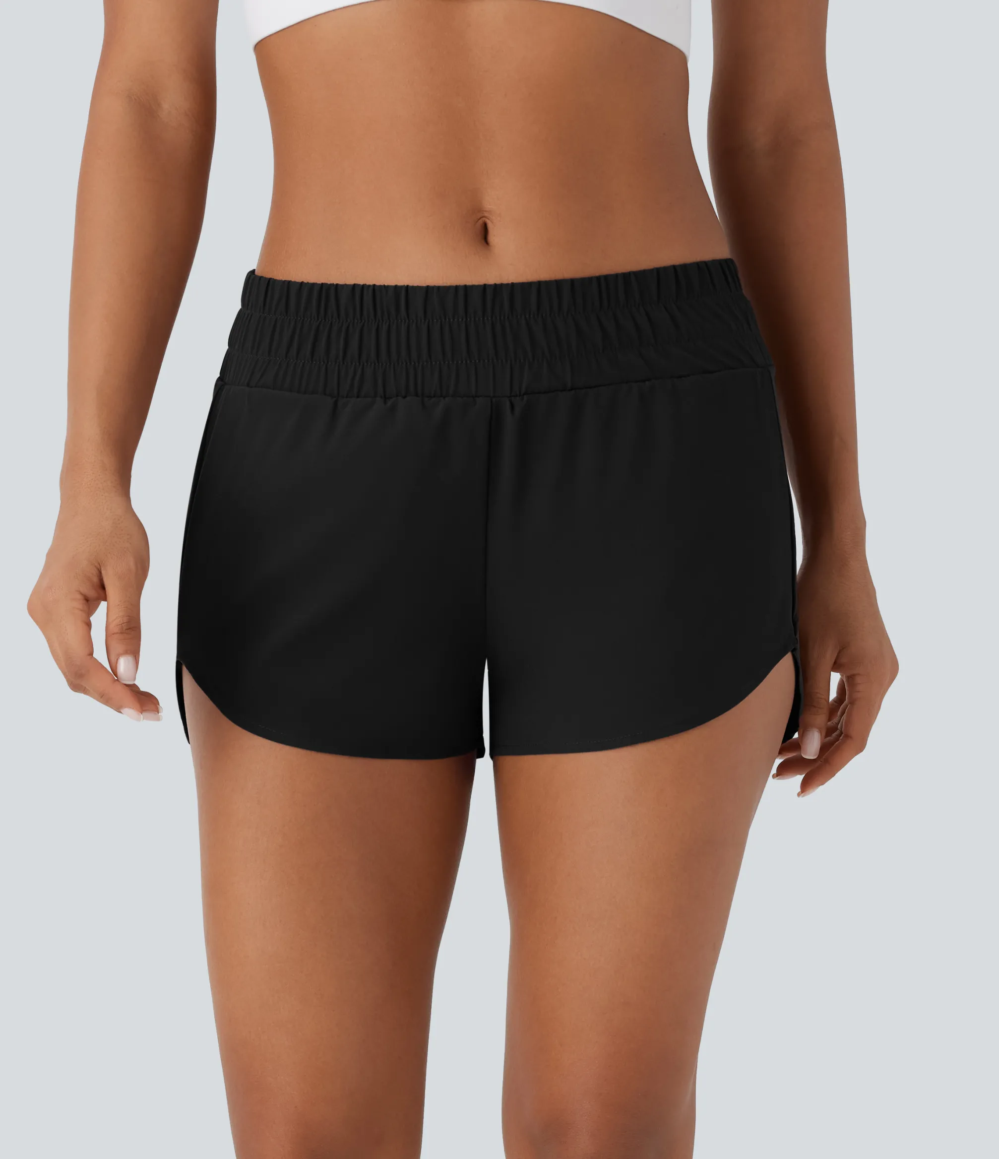 Active Shorts|Shorts<HALARA Breezeful™ Low Rise Pockets 2-in-1 Curved Hem Quick Dry Running Shorts 2.5''
