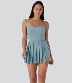 Flowy Dresses|Mini Dresses<HALARA Breezeful™ Pleated Adjustable Buckle 2-in-1 Pocket Micro Mini Quick Dry Casual Slip Dress