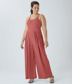 Plus Size<HALARA Breezeful™ Pocket Wide Leg Quick Dry Slip Plus Size Jumpsuit