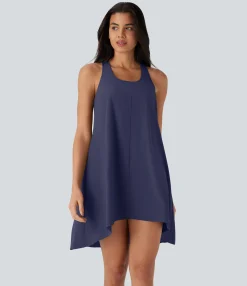 Flowy Dresses|Mini Dresses<HALARA Breezeful™ RacerPocket High Low Flowy Mini Quick Dry Casual Dress