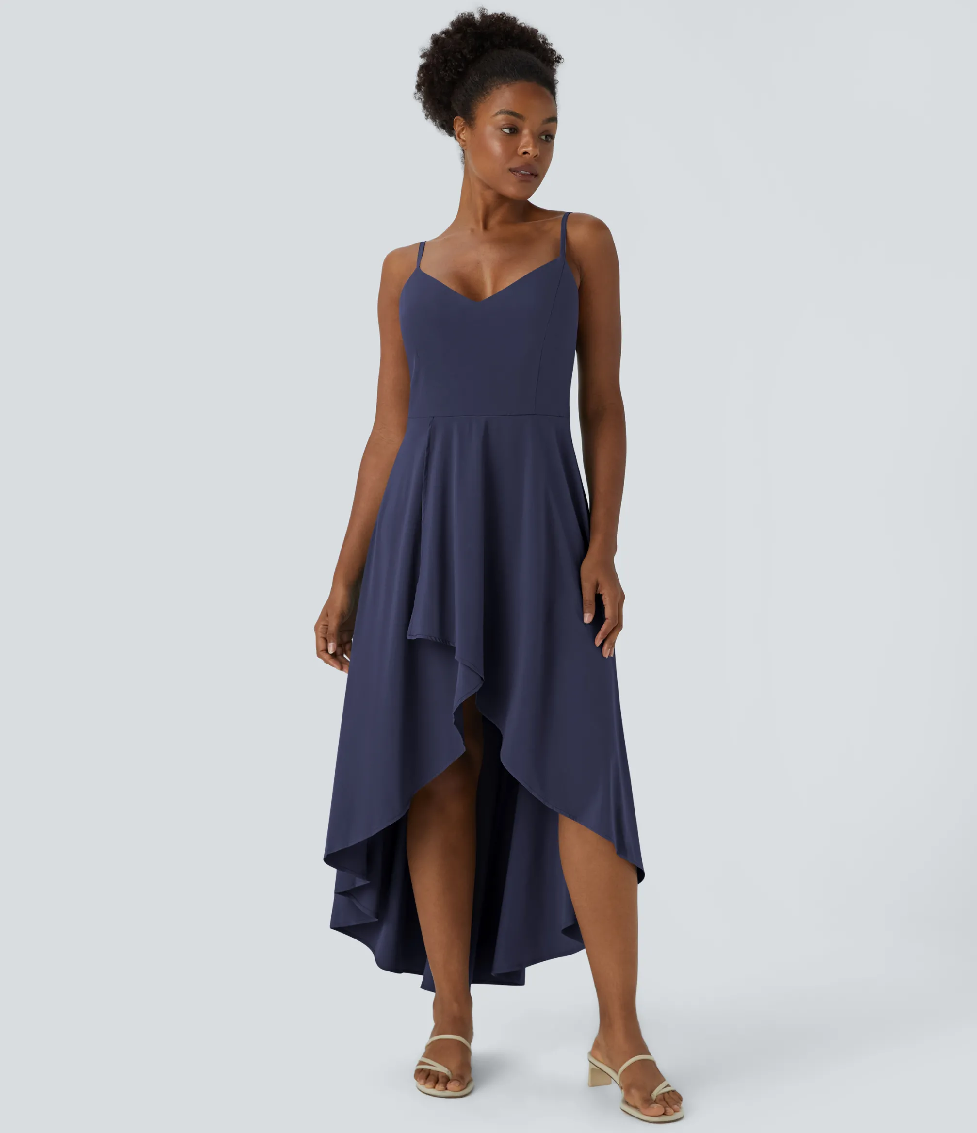 Flowy Dresses|Maxi & Midi Dresses<HALARA Breezeful™ Shirred High Low Flowy Quick Dry Maxi Slip Dress