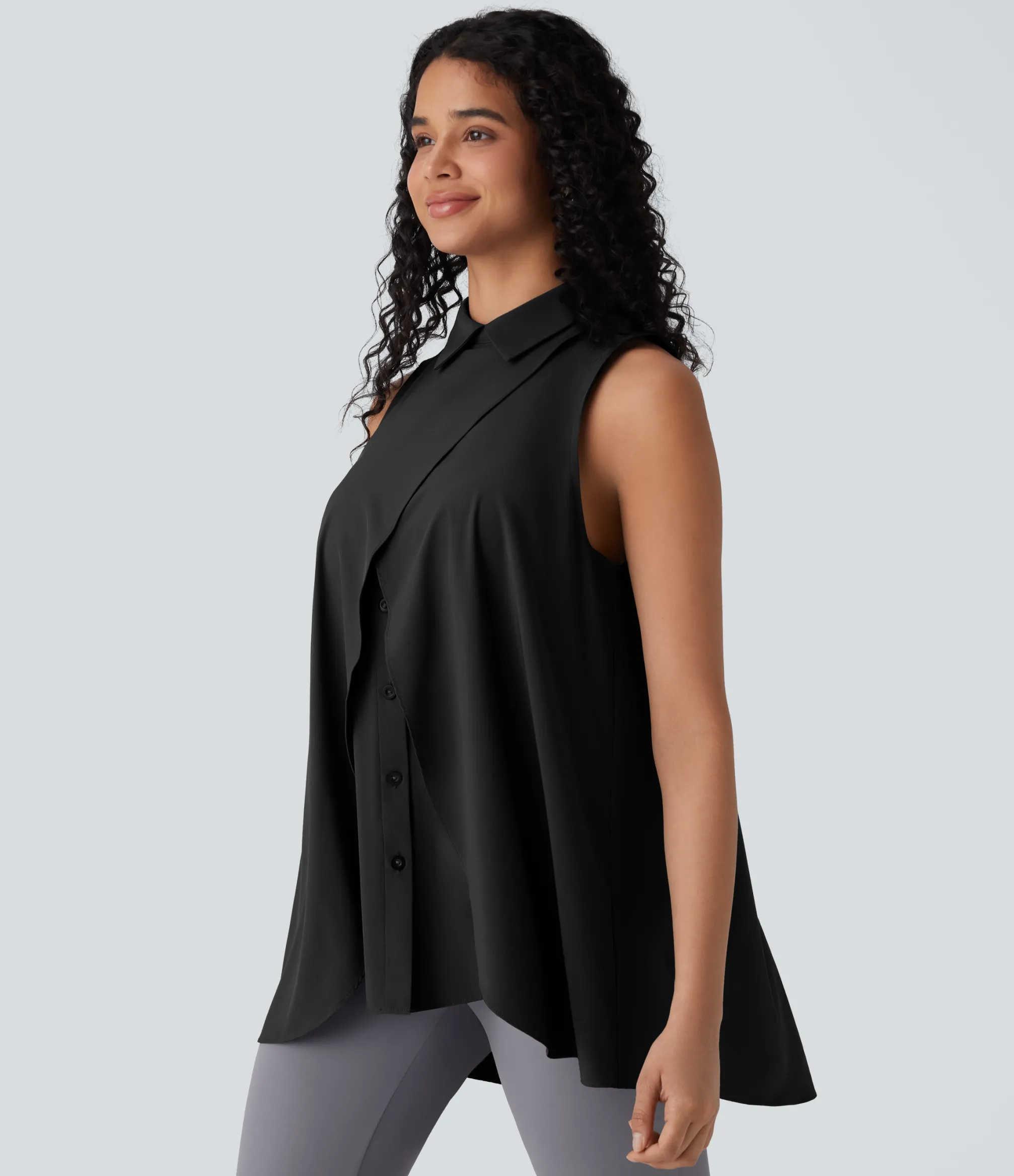 Work Tops|Shirts Blouses<HALARA Breezeful™ Sleeveless Flowy Quick Dry Work Blouse