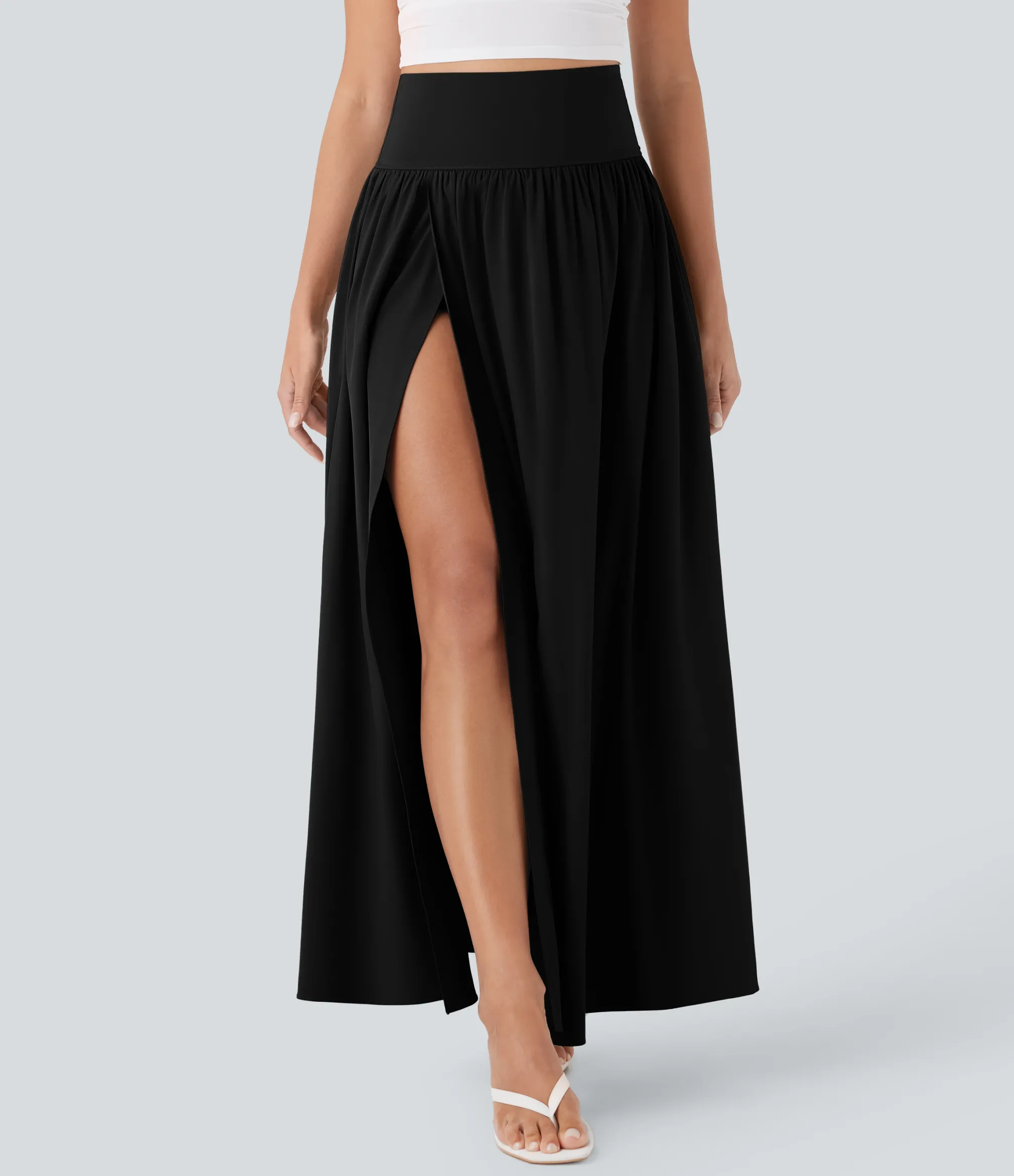 Flowy Skirts|Skirts<HALARA Breezeful™ SoCinched High Waisted Tummy Control 2-in-1 Flowy Quick Dry Maxi Skirt