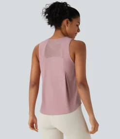 Tank Tops & Camis|Tank Tops<HALARA Contrast Mesh Curved Hem Cool Touch Quick Dry Running Tank Top