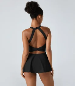 Beachwear<HALARA Cut Out Flare One Piece Swimsuit