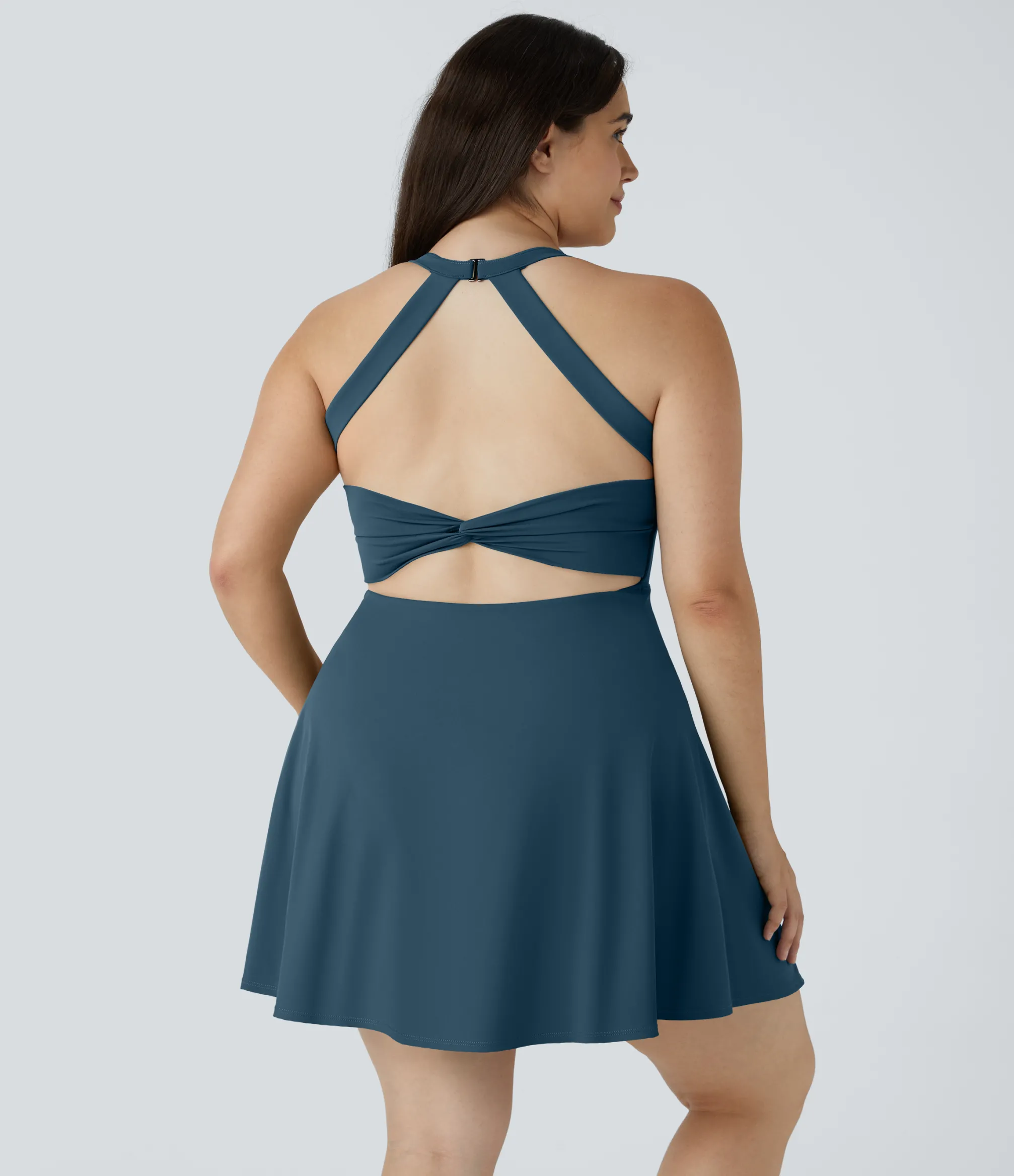 Plus Size<HALARA Cut Out Pocket 2-in-1 Plus Size Barre Ballet Dance Dress