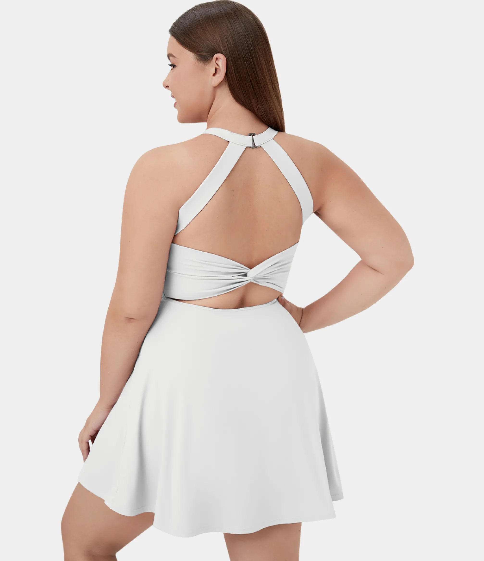 Plus Size<HALARA Cut Out Pocket 2-in-1 Plus Size Barre Ballet Dance Dress