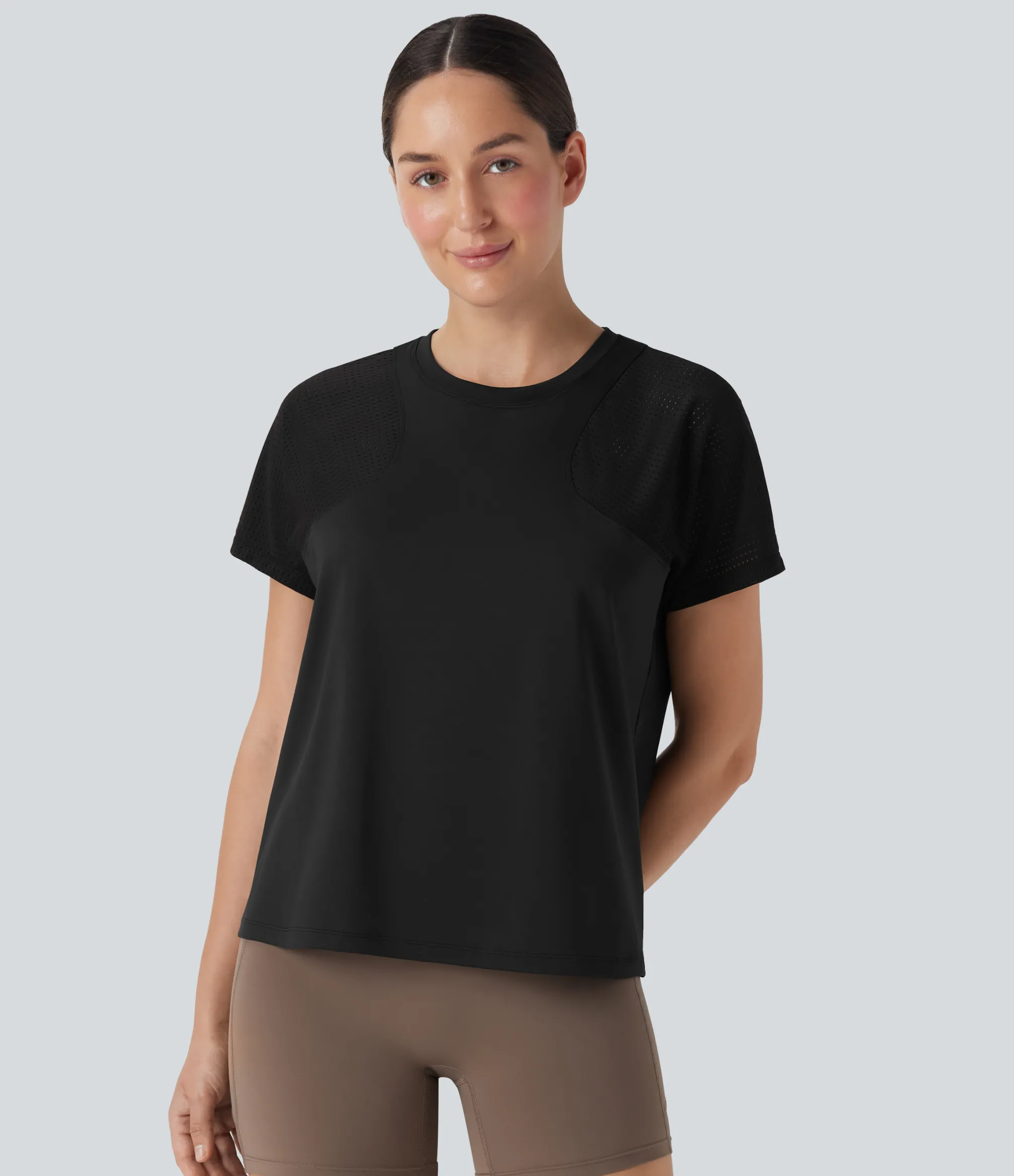 Sports Tops|Sports Tops<HALARA Cut Out Short Sleeve Running Sports Top