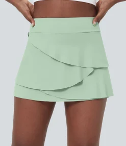Mini Skirts|Active Skirts<HALARA Everyday High Waisted Pocket Tiered Petal 2-in-1 Golf Skirt