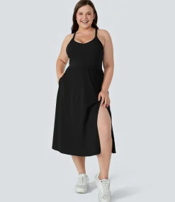 Plus Size<HALARA Everyday Plus Size Midi Chill Dress-La Land