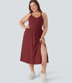 Plus Size<HALARA Everyday Plus Size Midi Chill Dress-La Land