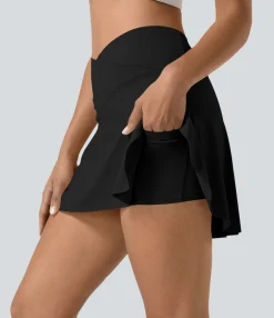 Mini Skirts|Active Skirts<HALARA Everyday SoftlyZero™ Airy Crossover 2-in-1 Side Pocket Cool Touch Mini Tennis Skirt-Lucid-UPF50+