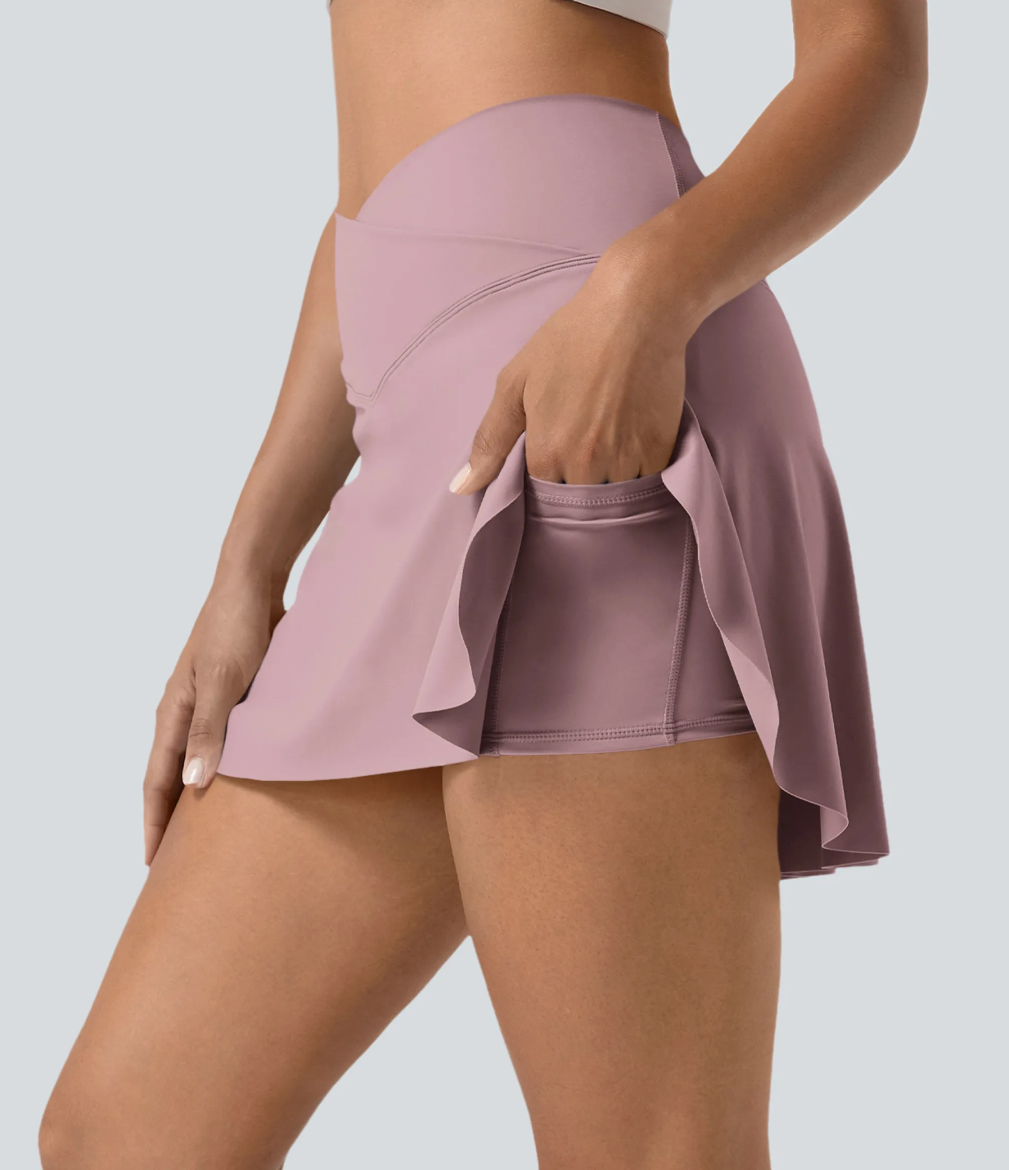 Mini Skirts|Active Skirts<HALARA Everyday SoftlyZero™ Airy Crossover 2-in-1 Side Pocket Cool Touch Mini Tennis Skirt-Lucid-UPF50+