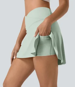 Mini Skirts|Active Skirts<HALARA Everyday SoftlyZero™ Airy Crossover 2-in-1 Side Pocket Cool Touch Mini Tennis Skirt-Lucid-UPF50+