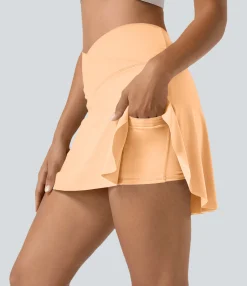 Mini Skirts|Active Skirts<HALARA Everyday SoftlyZero™ Airy Crossover 2-in-1 Side Pocket Cool Touch Mini Tennis Skirt-Lucid-UPF50+
