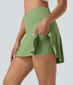 Mini Skirts|Active Skirts<HALARA Everyday SoftlyZero™ Airy Crossover 2-in-1 Side Pocket Cool Touch Mini Tennis Skirt-Lucid-UPF50+