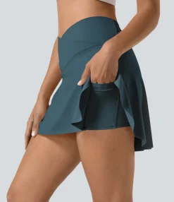 Mini Skirts|Active Skirts<HALARA Everyday SoftlyZero™ Airy Crossover 2-in-1 Side Pocket Cool Touch Mini Tennis Skirt-Lucid-UPF50+