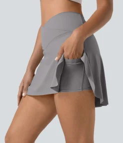 Mini Skirts|Active Skirts<HALARA Everyday SoftlyZero™ Airy Crossover 2-in-1 Side Pocket Cool Touch Mini Tennis Skirt-Lucid-UPF50+