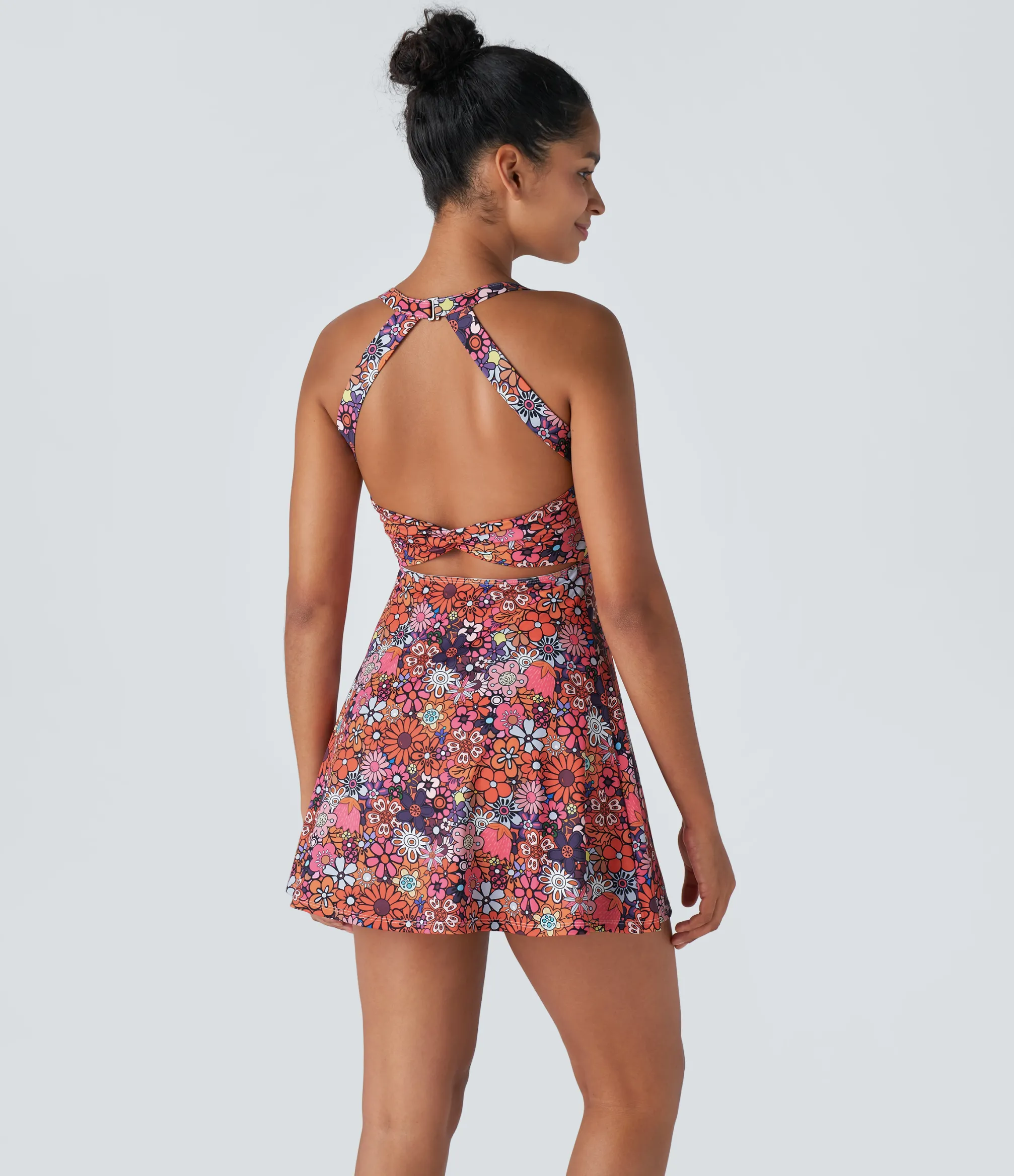 Mini Dresses|Active Dresses<HALARA Floral Print Pickleball Active Dress-Easy Peezy Edition