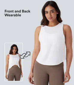 Tank Tops & Camis|Tank Tops<HALARA Front and Back Wearable V Shaped Hem Quick Dry Workout Tank Top