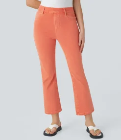High Waisted Jeans|Colored Jeans<HALARA Flex™ High Waisted Pockets Colorful Casual Bootcut Jeans