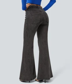 High Waisted Jeans|Jeans<HALARA Flex™ High Waisted Pockets Washed Casual Jeans