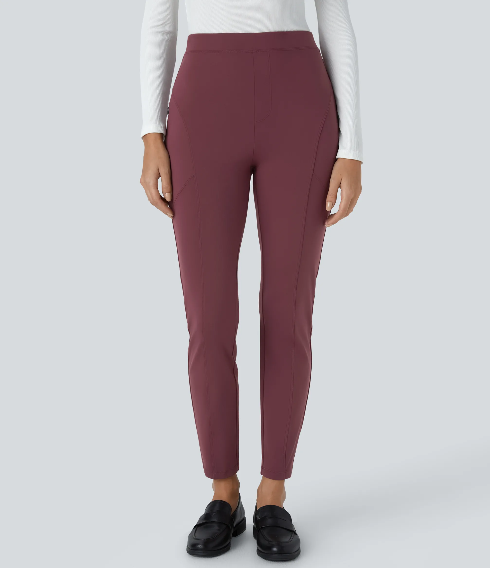Pants|High-Waisted Pants<HALARA Flex™ High Waisted Side Zipper Pocket Skinny Ankle Length Work Pants
