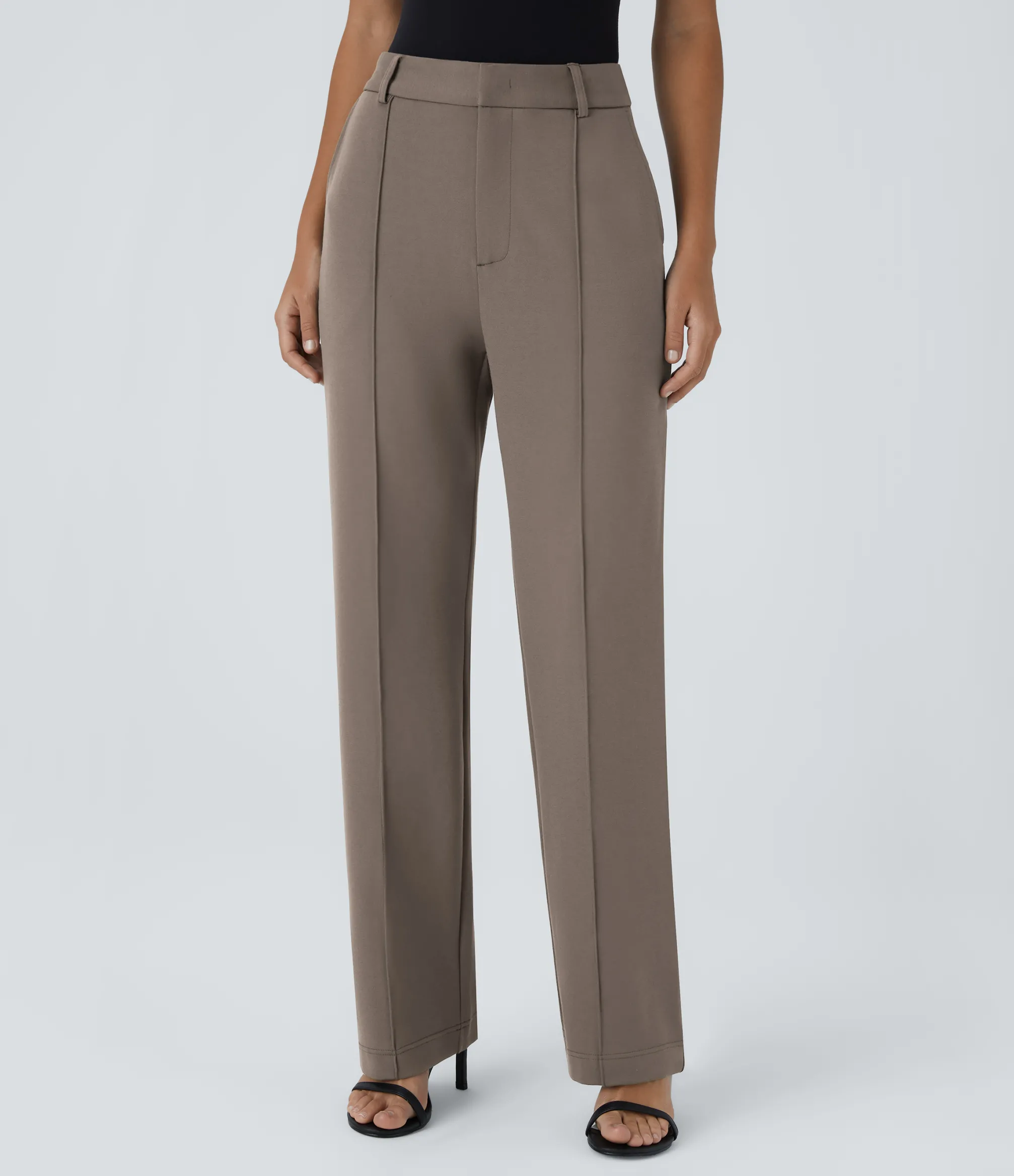 Pants|High-Waisted Pants<HALARA Flex™ High Waisted Zipper Pocket Straight Leg Work Pants