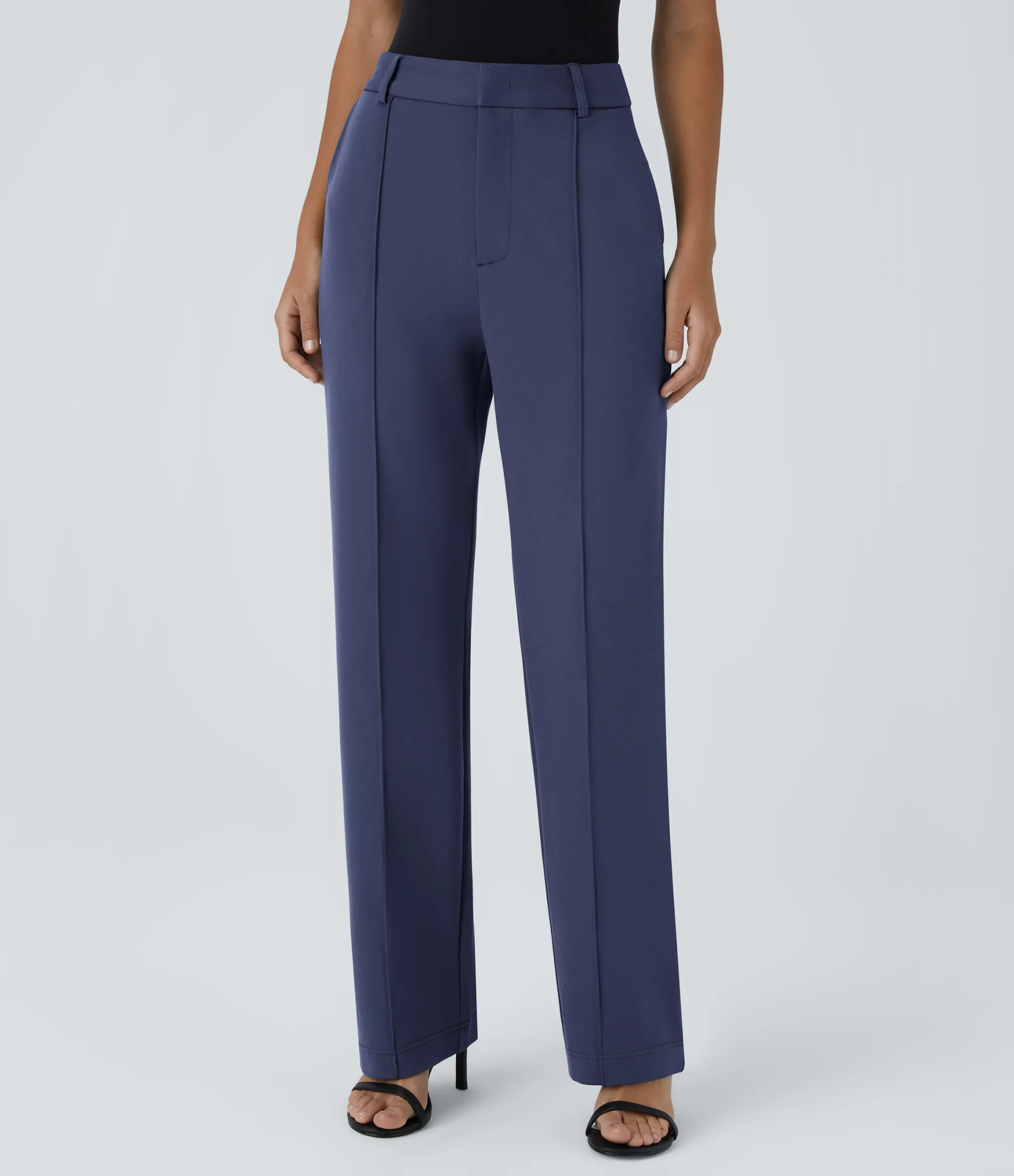 Pants|High-Waisted Pants<HALARA Flex™ High Waisted Zipper Pocket Straight Leg Work Pants